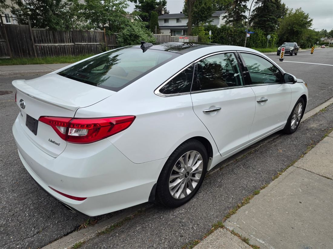White Hyundai Sonata after an exterior detail
